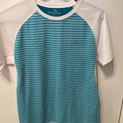 Kathmandu Womens  Size 16 Short Sleeve Shirt Green / White 