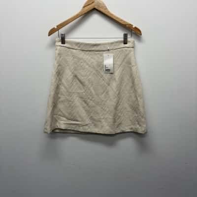 BNWT Kookai Womens Cream Skirt Size 40