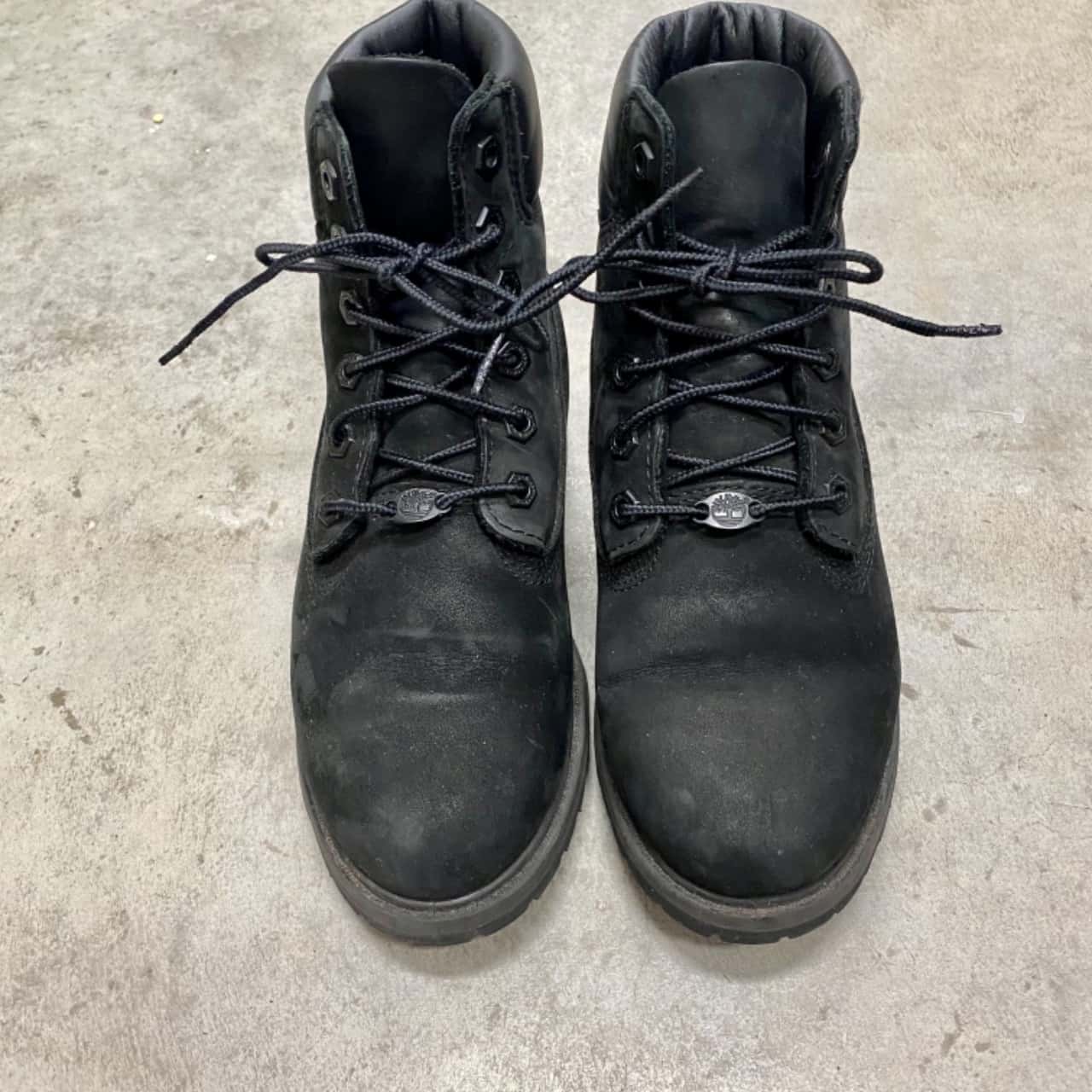 REDUCED LAST CHANCE Timberland Women's Leather Boots Size 6W Black