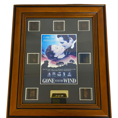 Framed Collectible features film cells of Gone with the wind 