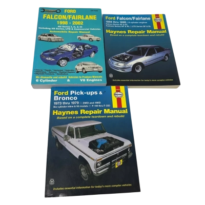 Haynes Ford  Car Repair Manuals x3 Falcon Falange and Bronco