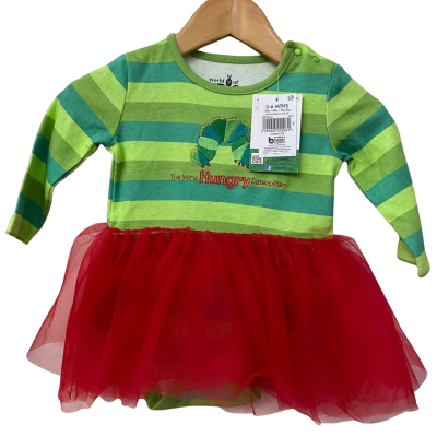  Kids  Size 3-6m Dress Green / Red 
