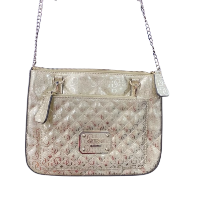 Guess Womens Cross Body Bag Gold 26x20cm