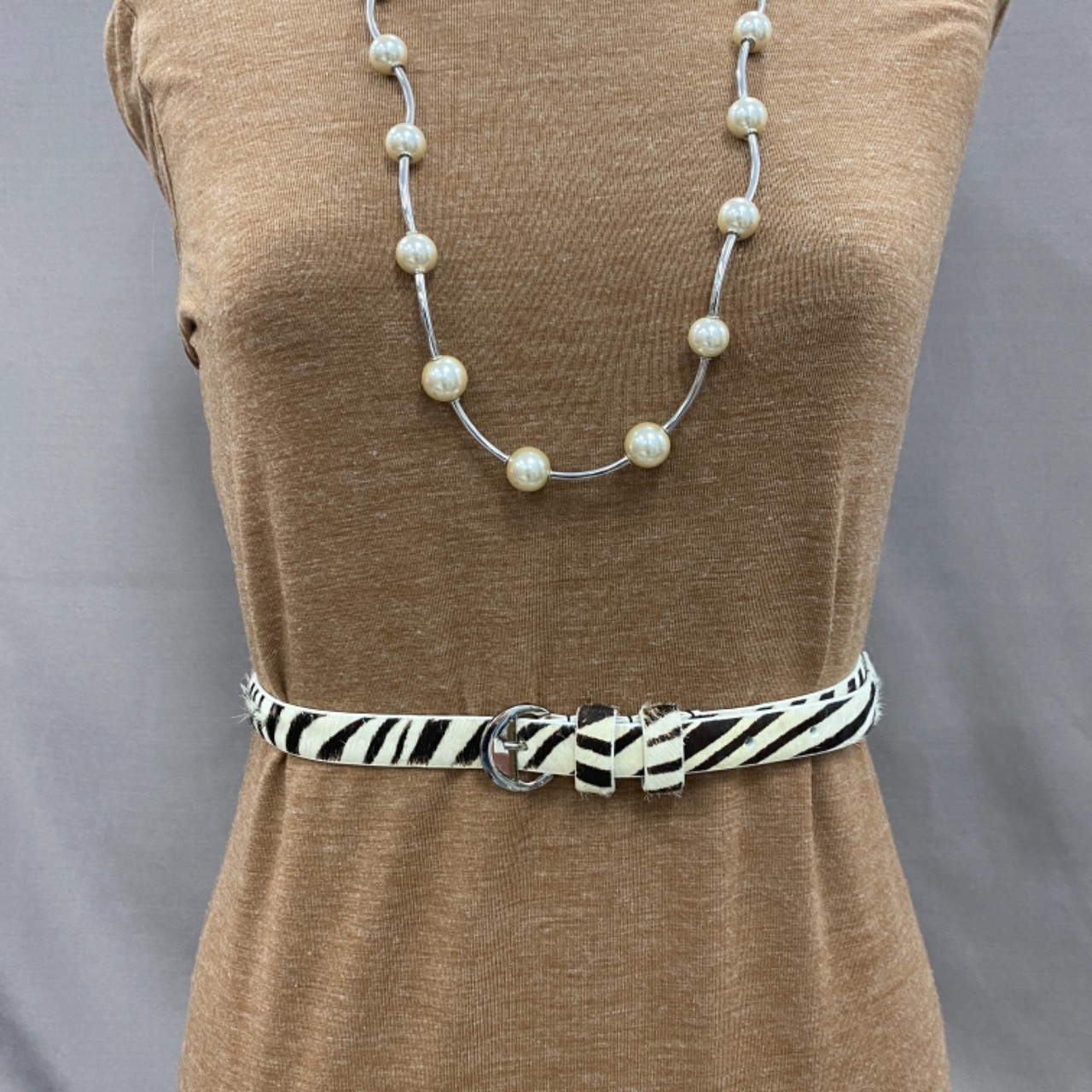 Oroton Ladies Animal Print Slim Belt Size XS(s)