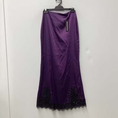 NEW - Dangerfield Keepsake Satin Skirt Purple Size 8
