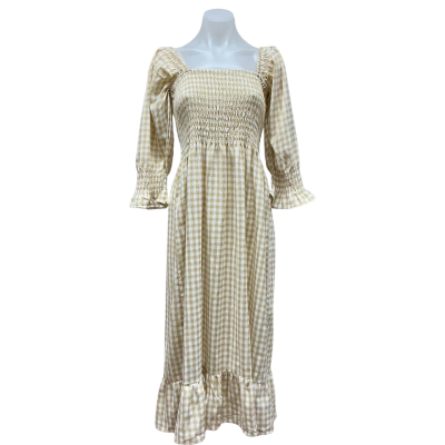 St.Frock Womens Size 8 Midi Dress Checked 