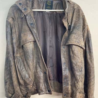  Womens  Size S Leather Jacket Brown Leather Forever