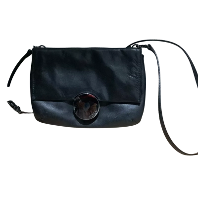Mimco Womens Black Turnlock Cross Body Bag 25x18cm (HB1)