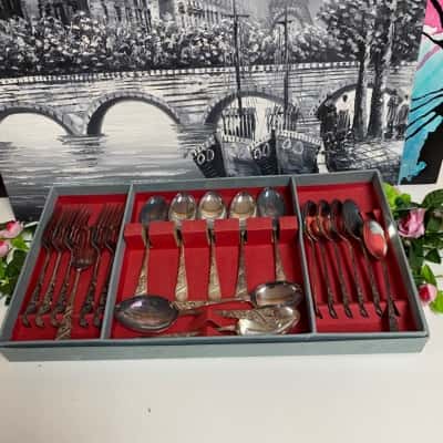 Sheffield England 6 person silver plated cutlery set