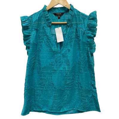 Lipsy Aqua Blue Ruffle Top UK Size 14