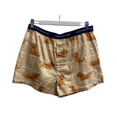 Peter Alexander Mens  Size M Brown / Dogs Boxer Shorts 