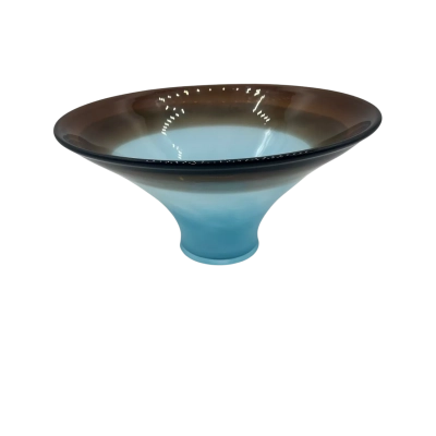Blue and Brown Glass Bowl