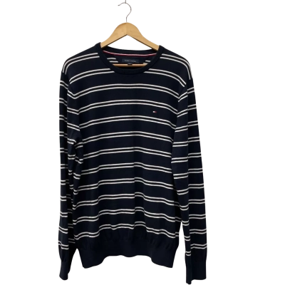 Tommy Hilfiger Mens  Size XL Jumper Navy Blue / White 