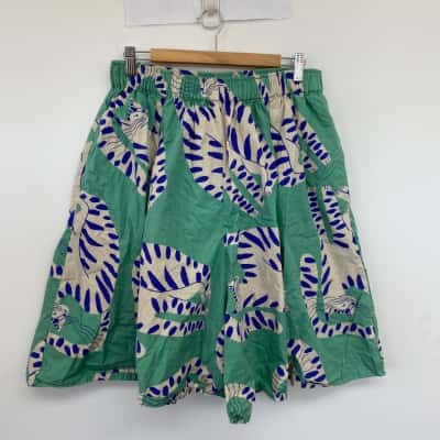 Gorman Green Pattern Shorts  Size 10 
