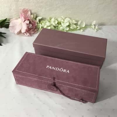 Pandora Pink Suede Jewellery Storage Box 