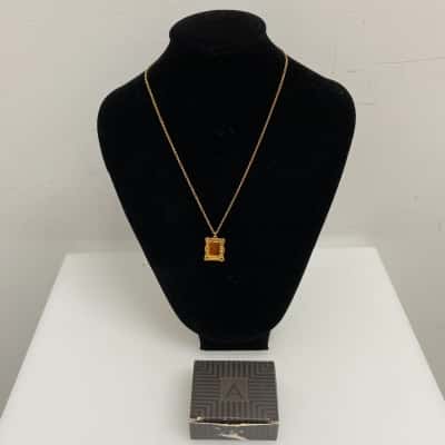 Vintage Avon Gold-tone Picture Frame Charm Necklace