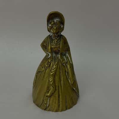 Vintage - Crinoline Lady (Victorian Lady / Southern Belle) Brass Bell - 10.5cm (Height)