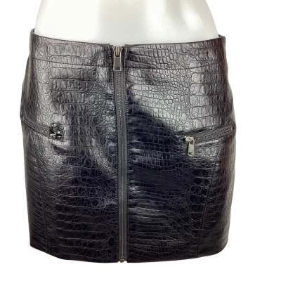 First MŚE Kalexi Croc Mini Skirt - Black Size XS