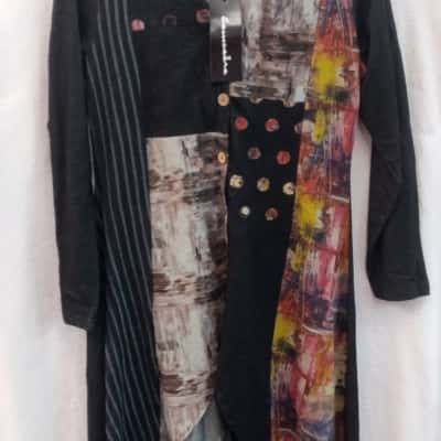  Womens Samsara Size S Casual Dress / Long Sleeve Dress Black  / Multicoloured 