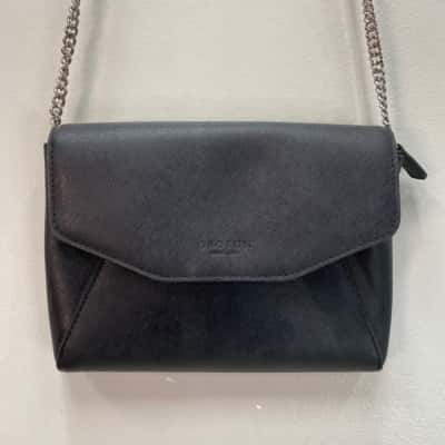 Oroton Womens Mini Leather Shoulder Bag Black  
