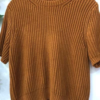 Gorman Size 10 Cropped Jumper, Tan Cotton