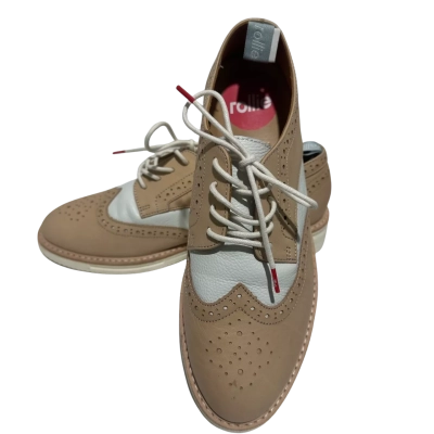  Rollie Derby Brogue Rise Leather Shoes – Tan/White – EU 40 – Excellent Condition