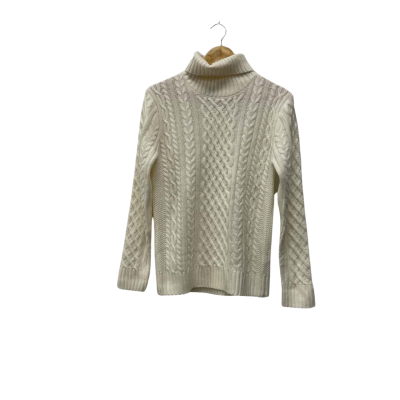  Roshell Unisex  Size 12 / M Roll Neck Jumper Cream 
