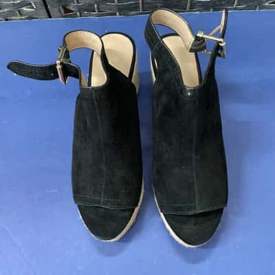 Witchery Womens  Size 38 Wedges Black  / Natural 