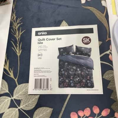 Anko quilt cover set Isla super king 