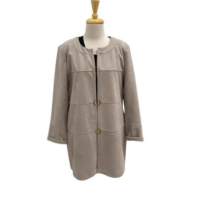 Noni B Seam Detail Suede Coat.  Size 14.  New with tags