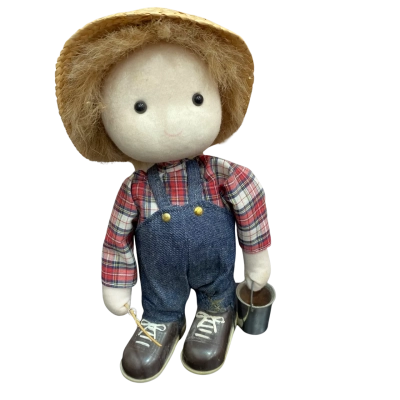 Vintage Dolmax Wind-Up Musical Doll (Fishing Boy)