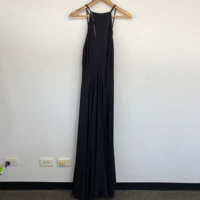 Fame & Partners Black Sleeveless Open Back Maxi Dress  Size 8 