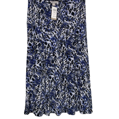 Noni B Women's Size M Jersey Tiered Skirt Navy Print