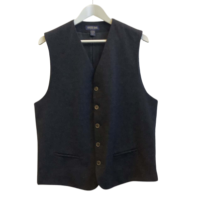 Country Road Mens  Size M Wool & Cashmere Blend Vest Jacket Charcoal