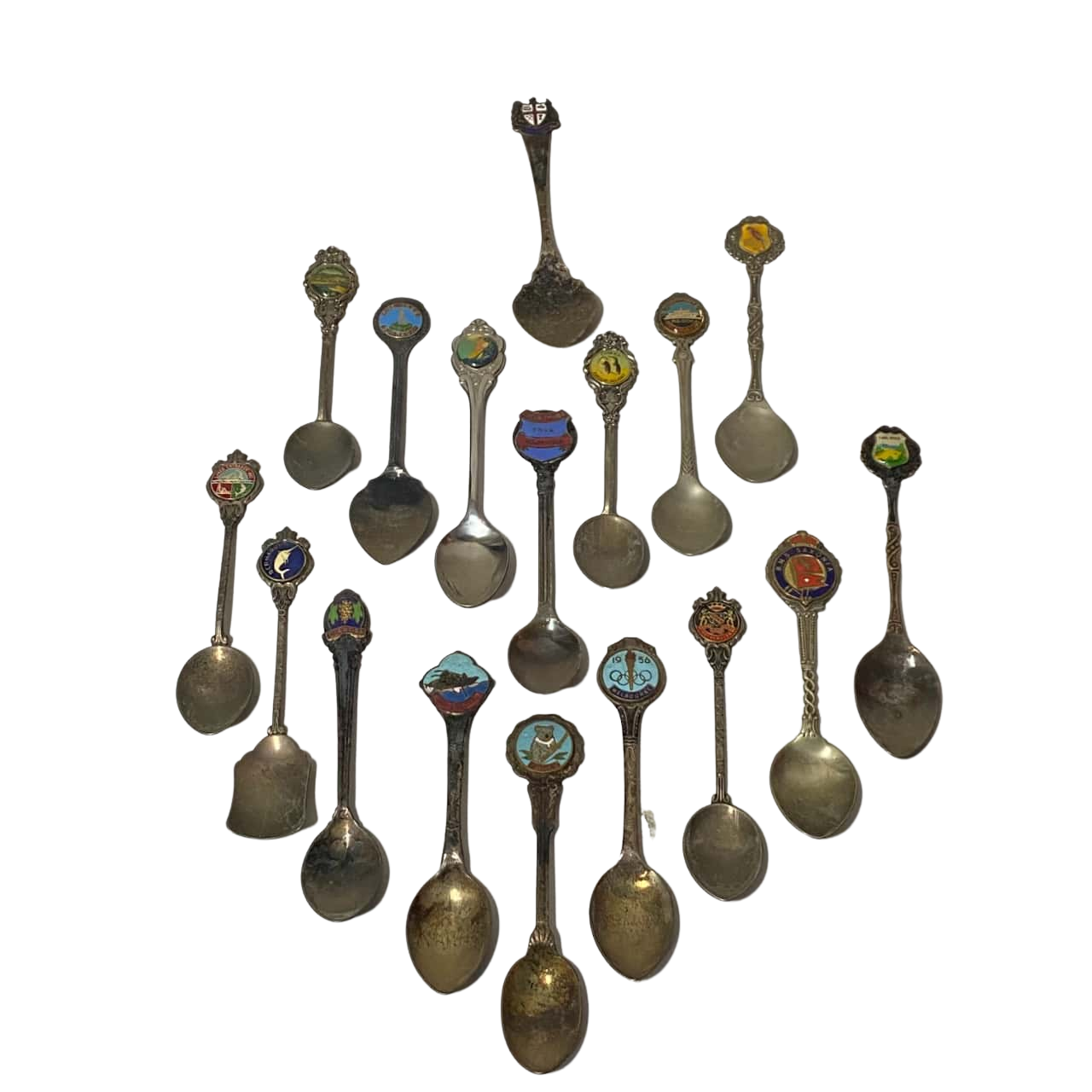 Set of 17 Vintage Souvenir Spoons(s)