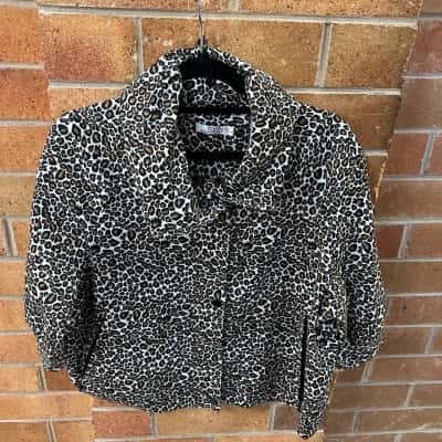  Womens Rarity Size L Animal print Jacket 