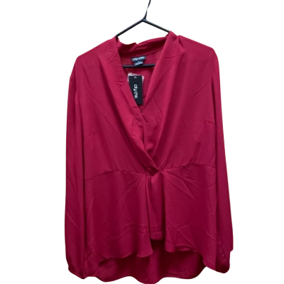 City Chic Womens  Size S Blouse / Long Sleeve Top Red 