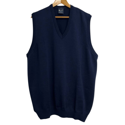 Castle Mens Size 30 Navy Blue Wool Vest