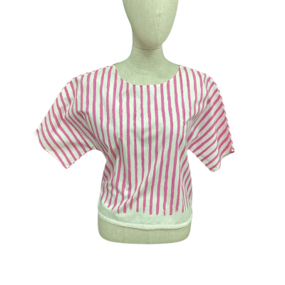 Element Clemente -  Womens  Size 1 Short Sleeve Shirt Pink  / Striped 