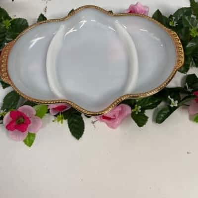 Vintage Anchor Hocking Fire-King Milk Glass Dish