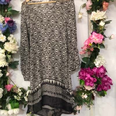 Seafolly Size M Brown Grey opaque coverall 