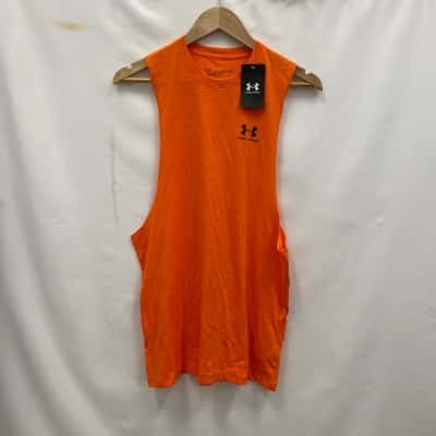 Under Armour Mens Singlet Size M Orange 