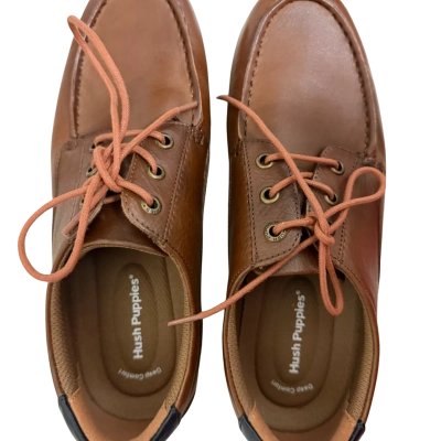 Men’s Size 7 Hush Puppies - Leather Dress shoes Brown 