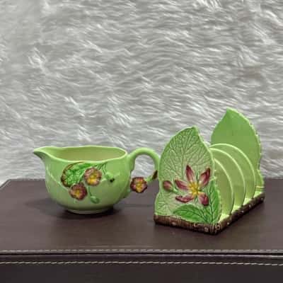 Carlton ware creamer jug and toast rack