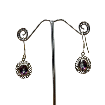Sterling Silver Mystic Topaz Earrings 
