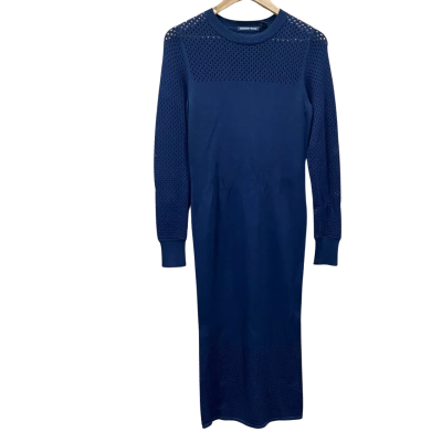 Country Road Navy Blue Mesh Knit Dress Size S