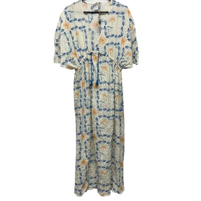  Cancer Council Women's  Size 16 Casual Dress / Kaftan / Maxi Dress Blue / Orange / Pattern / White 