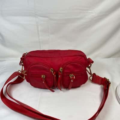 POPPY LISSIMAN RED HANDBAG ZIP FESTIVAL SIDE BAG
