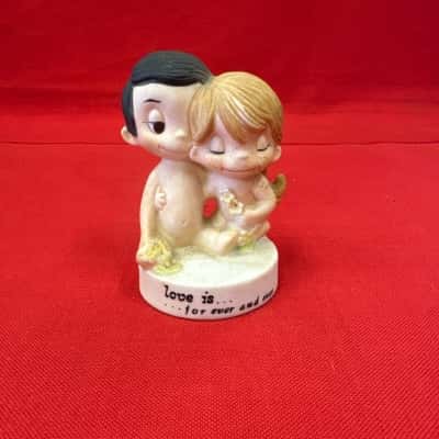 Vintage 1972 Ceramic Figurine from the "Love Is" Series
