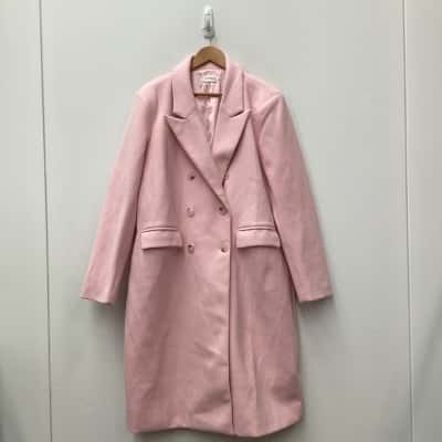 TUSSAH Womens  Long Coat Pink Size 18 